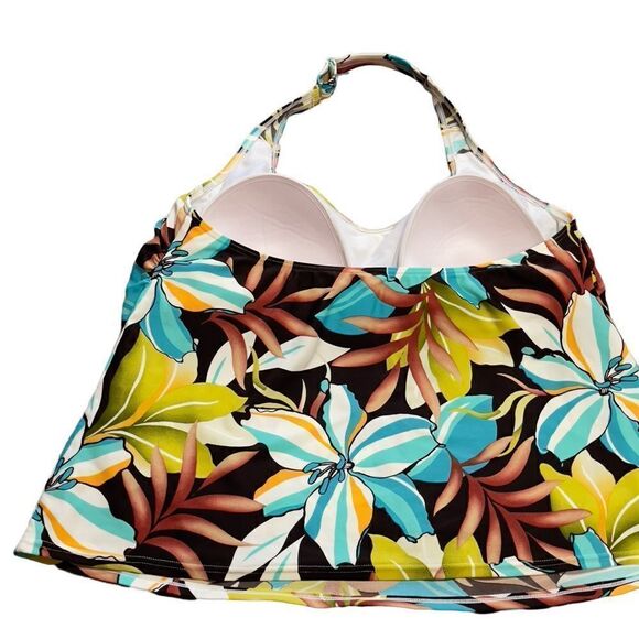 Silhouette Solutions Tankini Top Sz 16W - Picture 3 of 15